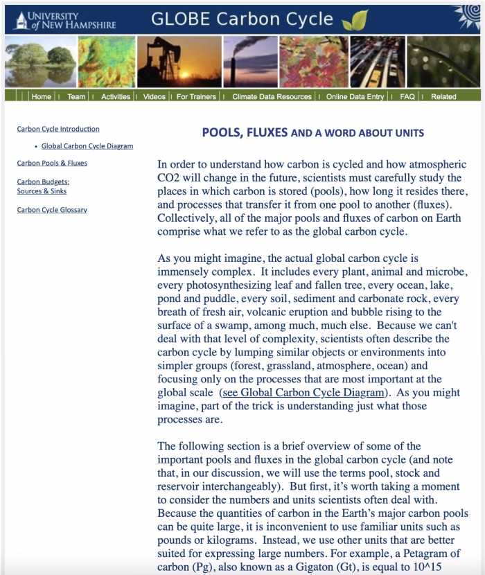 Carbon Pools and Fluxes