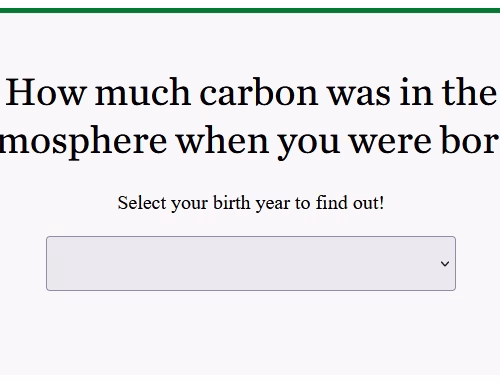 Atmospheric Carbon by Birth Year Calculator