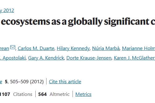 Seagrass ecosystems as a globally significant carbon stock