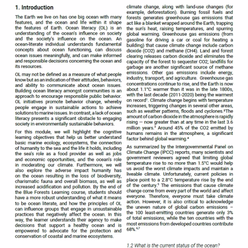 Module 1: Ocean Literacy and Climate Change (PDF)