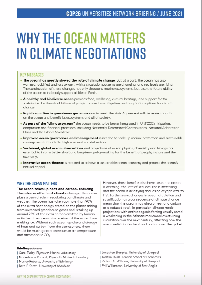 Why the Ocean Matters in Climate Negotiations