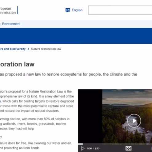 Nature Restoration Law, European Commission 2022