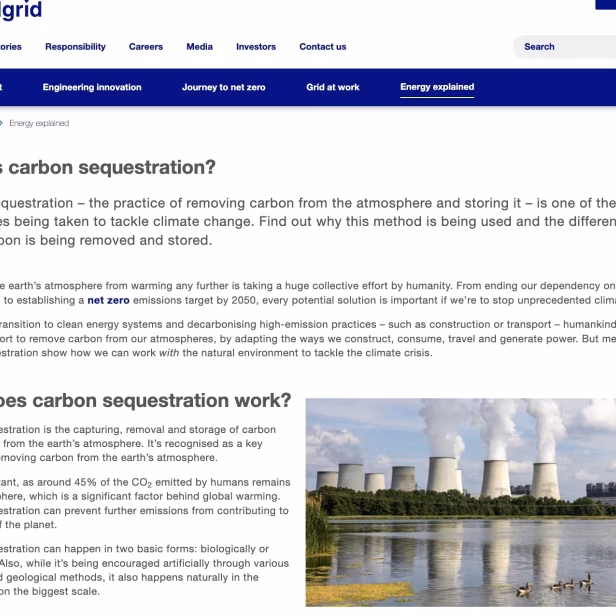 What is Carbon Sequestration?, National Grid (2023).