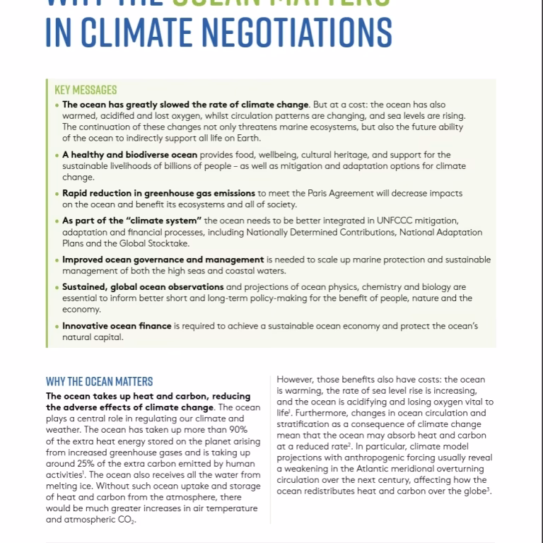 Why the Ocean Matters in Climate Negotiations. Turley et al., 2021